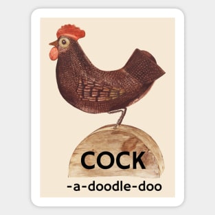 Vintage Cock a doodle doo Sticker
